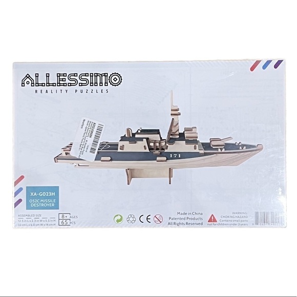 NWT Allessimo Reality Puzzles 3D Missle Destroyer Puzzle - Picture 1 of 3